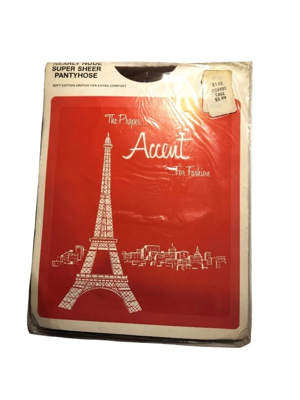 Pantyhose Super Sheer Size Average 115-135 Lbs accent vtg hosiery